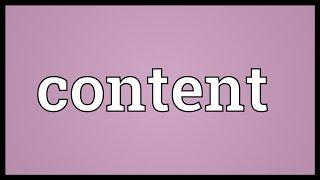 Content Meaning