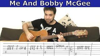 Fingerstyle Tutorial: Me and Bobby McGee - Guitar Lesson w/ TAB