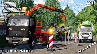 Setting up work site & pouring concrete| Public Work Stappenbach | Farming Simulator 19 | Episode 11