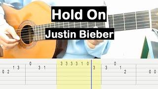 Hold On Guitar Tutorial (Justin Bieber) Melody Guitar Tab Guitar Lessons for Beginners