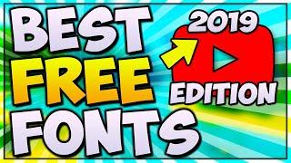 BEST FREE FONTS For Graphic Design AND YouTube! 2019 (THUMBNAILS, BANNERS, AND MORE!!)