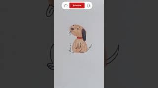 How to draw dog #browndog #cuteandeasyart #easydrawing #dogdrawingeasy #simpledrawing #art
