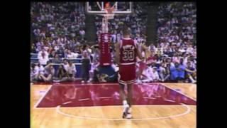 Scottie Pippen - One of the Furthest Free Throw Line Dunks in NBA History (1990)