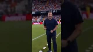 ASÍ CELEBRÓ HANSI FLICK LA VICTORIA DEL BARÇA CONTRA EL VALENCIA