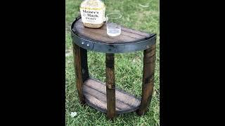 Bourbon Barrel End Table