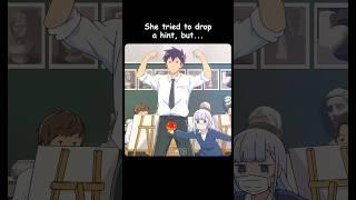 She tried to give him a hint, but... #anime #shorts