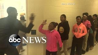 Teacher Has Personalized Handshakes With Every Single One of His Students