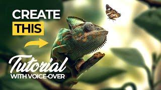 Photoshop Manipulation Tutorial with a Chameleon