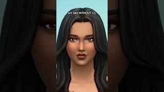 Sim without cc vs with cc  how do you play your game? #shorts #ts4