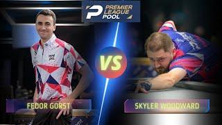 FEDOR GORST  VS  SKYLER WOODWARD | 2024 PREMIER LEAGUE POOL #billiards #9ballpool #highlights