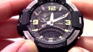 Часы Casio G-SHOCK GA-1000-1B [GA-1000-1BER] - Инструкция, как настроить от PresidentWatches.Ru