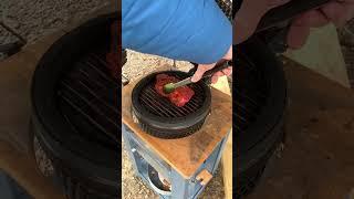 Beef Shot Rib on the Mini Kamado