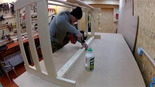 Изготовление детской кроватки из массива липы с мин вложениями / Making a crib from a massive linden