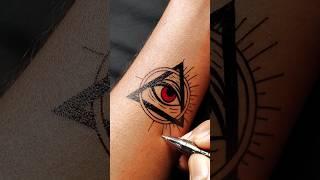 "How to draw Illuminati Symbol on Wrist with Gel Pens"...#tattoo #art #drawing #Illuminati