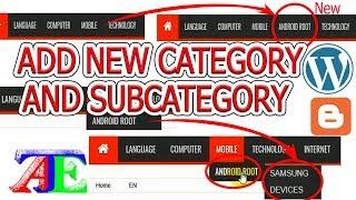 How to Add Label,  Create Category, Subcategory, Menu and Submenu in Blogger or WordPress