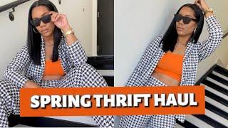 COLORFUL Spring & Summer THRIFT HAUL 2021| Spring Dresses, Prints, and Color Blocking