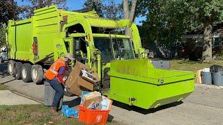 Ex GFL Mack LR Heil Carry Can Front Loader Garbage Truck on Manual Recycling