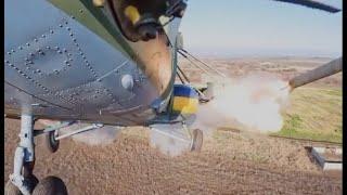 Cool View Of Ukrainian Chopper Rocket Strike On Russian Positions