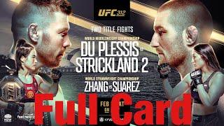 UFC 312 Du Plessis Vs Strickland 2 Full Card Prediction