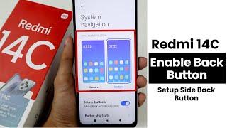 Enable Back Button In Redmi 14C | Setup Side Back Button