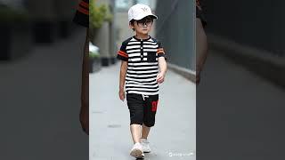 MYK Boys' Striped Black & White Summer Co-Ord Set #kidsclothing #kidsgarmentswholesalemarket #kids