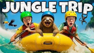 Kids JUNGLE ADVENTURE in Costa Rica! Rafting, Rappelling & SLOTHS!