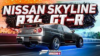 Красивый и быстрый Nissan Skyline R34 GT-R в Forza Horizon 4