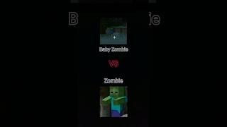 Baby Zombie VS Zombie #minecraft #comparison