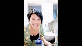 Bagun tidur sebelum sarapan pasti gosok gigi dulu ya.@Endang manis real)gosok gigi vlog