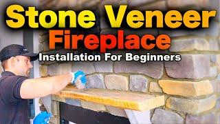 How To Install Stone Veneer On A Fireplace - STEP BY STEP Guide