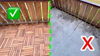 How To Install Deck Tiles - DIY