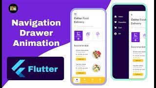 Flutter Tutorial - Navigation Drawer Animation | Sidebar Animation | Hidden Drawer UI #flutterapp