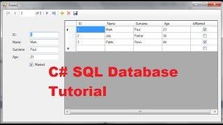 C# SQL Database Tutorial 1:How to Connect and Use Local Database ( sql server ) using C#