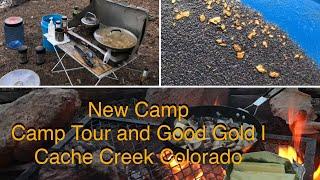 Cache Creek Gold Prospecting: Camp Tour, Sluicing, Campfire Feasting