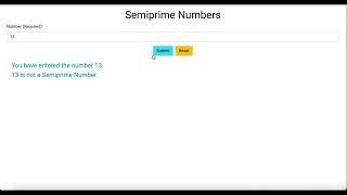 Semiprime Numbers