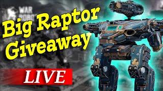 War Robots Big Raptor Giveaway