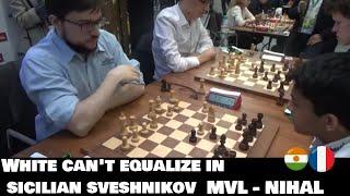 Nihal get big advantage against Maxime Vachier-Largave | Sicilian Sveshnikov