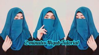 2 min Full Coverage Niqab Tutorial || Hijab with Niqab Tutorial || zainab__