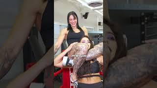 WWE Superstar Rhea Ripley shows Nina Drama her wrestling submissions