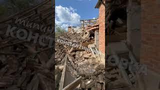 #Константиновка: «Красный городок» — последствия ночного обстрела.