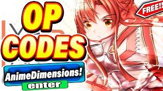 (2023) ALL *FREE GEMS* SECRET OP CODES In Roblox Anime Dimensions Simulator!