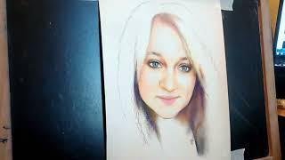 Portrait in pastel. Fast drawing. StudioVikiART