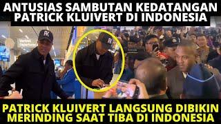 ANTUSIAS SAMBUTAN FANS TIMNAS UNTUK PATRICK KLUIVERT SAAT TIBA DI INDONESIA. STY UCAPKAN SAYONARA