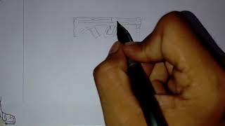 how to draw bgmi gun aug from bgmi , pubg  ||  #pubg #bgmi #gun