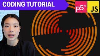 p5.js Coding Tutorial | Fire-y Ball (Arc Function)