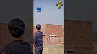 Patangbazi Style Big Kite Flying 7 tawa #shorts #kiteflying #patang #youtubeshorts #brixxmediain