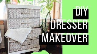 DIY DRESSER MAKEOVER | USING STENCILS AND PAINT