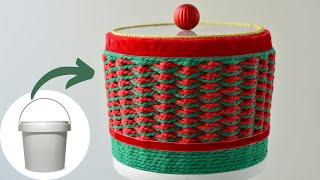 DIY Rope Storage Basket / Christmas Rope Gift Basket / Macrame Rope Crafts