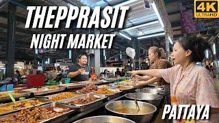[4K] THEPPRASIT NIGHT MARKET. THE BEST NIGHT MARKET IN PATTAYA. THAILAND TODAY, 2024