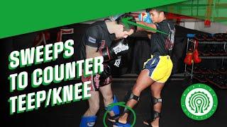 Muay Thai Sweeps - Countering Teeps and Knees with Cookie Lokwichit